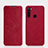 Leather Case Stands Flip Cover L01 Holder for Xiaomi Redmi Note 8 Red
