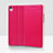 Leather Case Stands Flip Cover L02 for Huawei Ascend P7 Hot Pink