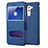 Leather Case Stands Flip Cover L02 for Huawei Honor 6X Blue