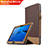 Leather Case Stands Flip Cover L02 for Huawei MediaPad M3 Lite 10.1 BAH-W09 Brown