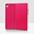 Leather Case Stands Flip Cover L02 for Huawei P7 Dual SIM Hot Pink