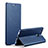 Leather Case Stands Flip Cover L02 for Huawei P9 Blue