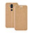 Leather Case Stands Flip Cover L02 for Nokia X7 Gold