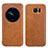 Leather Case Stands Flip Cover L02 for Samsung Galaxy S7 Edge G935F Brown