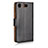 Leather Case Stands Flip Cover L02 for Sony Xperia XZ1 Compact Black