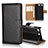 Leather Case Stands Flip Cover L02 for Sony Xperia XZ1 Compact Black