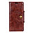 Leather Case Stands Flip Cover L02 Holder for Alcatel 1 Brown