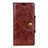 Leather Case Stands Flip Cover L02 Holder for Alcatel 3 Brown