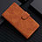Leather Case Stands Flip Cover L02 Holder for Google Pixel 5 Brown