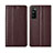 Leather Case Stands Flip Cover L02 Holder for Huawei Enjoy Z 5G Brown