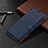 Leather Case Stands Flip Cover L02 Holder for Huawei Honor 9A Blue