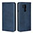 Leather Case Stands Flip Cover L02 Holder for LG G7 Blue