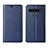 Leather Case Stands Flip Cover L02 Holder for LG K41S Blue