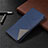 Leather Case Stands Flip Cover L02 Holder for LG K61 Blue