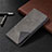 Leather Case Stands Flip Cover L02 Holder for LG K61 Gray
