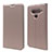 Leather Case Stands Flip Cover L02 Holder for LG V50 ThinQ 5G Rose Gold