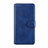 Leather Case Stands Flip Cover L02 Holder for Motorola Moto E6s (2020) Blue