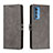 Leather Case Stands Flip Cover L02 Holder for Motorola Moto Edge 20 Pro 5G Dark Gray