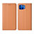 Leather Case Stands Flip Cover L02 Holder for Motorola Moto G 5G Plus Orange