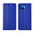 Leather Case Stands Flip Cover L02 Holder for Motorola Moto One 5G Blue