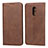 Leather Case Stands Flip Cover L02 Holder for OnePlus 7 Brown