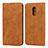 Leather Case Stands Flip Cover L02 Holder for OnePlus 7 Orange