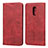 Leather Case Stands Flip Cover L02 Holder for OnePlus 7 Red