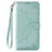 Leather Case Stands Flip Cover L02 Holder for Oppo A8 Green