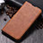 Leather Case Stands Flip Cover L02 Holder for Oppo A9 (2020) Brown