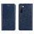Leather Case Stands Flip Cover L02 Holder for Oppo K7 5G Blue