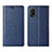 Leather Case Stands Flip Cover L02 Holder for Oppo K7x 5G Blue