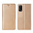 Leather Case Stands Flip Cover L02 Holder for Oppo K7x 5G Gold