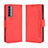 Leather Case Stands Flip Cover L02 Holder for Oppo Reno4 Pro 4G Red