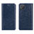 Leather Case Stands Flip Cover L02 Holder for Oppo Reno4 Z 5G Blue