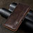 Leather Case Stands Flip Cover L02 Holder for Realme 5i Brown