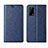 Leather Case Stands Flip Cover L02 Holder for Realme V5 5G Blue