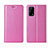 Leather Case Stands Flip Cover L02 Holder for Realme V5 5G Pink