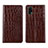 Leather Case Stands Flip Cover L02 Holder for Realme X7 Pro 5G Brown