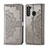 Leather Case Stands Flip Cover L02 Holder for Samsung Galaxy A21 Gray