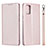 Leather Case Stands Flip Cover L02 Holder for Samsung Galaxy A51 4G Pink