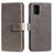 Leather Case Stands Flip Cover L02 Holder for Samsung Galaxy A71 5G Gray
