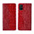 Leather Case Stands Flip Cover L02 Holder for Samsung Galaxy M51 Red