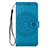 Leather Case Stands Flip Cover L02 Holder for Samsung Galaxy S20 5G Blue