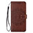 Leather Case Stands Flip Cover L02 Holder for Samsung Galaxy S20 5G Brown