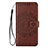 Leather Case Stands Flip Cover L02 Holder for Samsung Galaxy S20 Brown