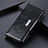 Leather Case Stands Flip Cover L02 Holder for Samsung Galaxy S30 Ultra 5G Black