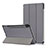 Leather Case Stands Flip Cover L02 Holder for Samsung Galaxy Tab S7 Plus 12.4 Wi-Fi SM-T970 Gray