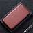 Leather Case Stands Flip Cover L02 Holder for Sharp AQUOS Sense4 Plus Brown