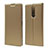 Leather Case Stands Flip Cover L02 Holder for Sony Xperia 1 Gold