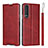 Leather Case Stands Flip Cover L02 Holder for Sony Xperia 1 II Red